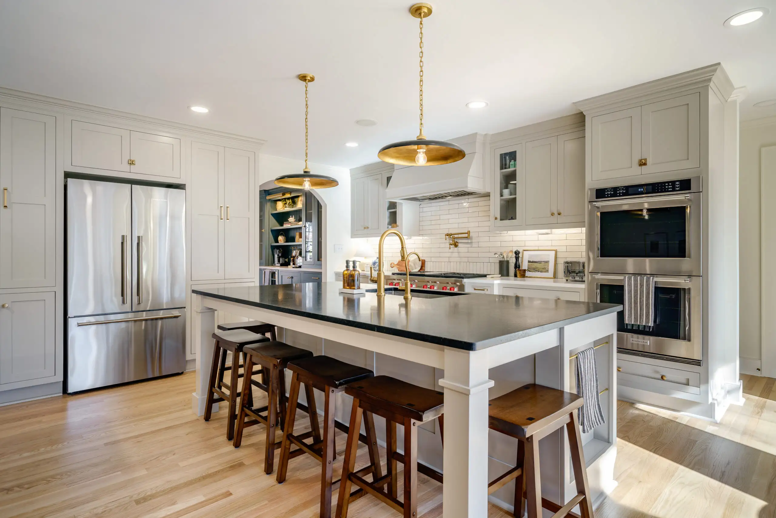 Kitchen remodeling project with updated finishes